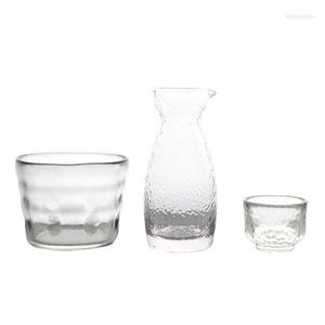 ヒップフラスキ日本スタイルのレトロフラスコガラス手作りのホームラウンドアート家庭用フラスクアルクールテーブル用品