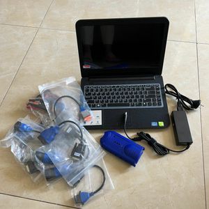 Scanner de ferramentas de diagnóstico de caminhão a diesel para serviço pesado 125032 link USB com laptop Novo conjunto de cabos i5 8g