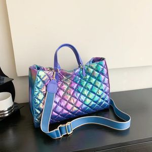 Borse da sera Borsa a tracolla in cotone con spazio laser Borsa crossbdoy femminile per le donne Borsa di grande capacità di design di lusso Borsa a tracolla trapuntata 231121