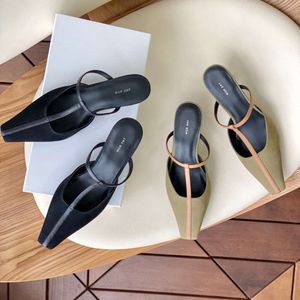 Row wygodne buty * półprzewodnikowe buty mueller w stylu francuskim stopa z cienkimi paskami Kottowe obcasy Układane obcasy oryginalne skórzane sandały damskie