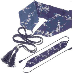 Bälten kimono bälte bälte midja tofs slips wrap womens klänning korsett topp hanfu dekor tillbehör folkmuster broderade band obi