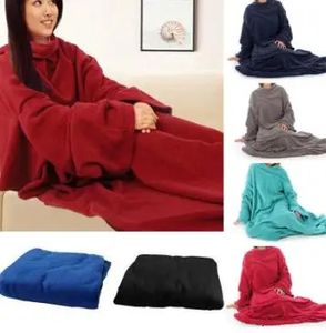 Мужское теплое мягкое коралловое флисовое одеяло с рукавами, семейное зимнее теплое шерстяное одеяло, халат, шаль 231121