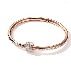 Link Bracelets Wholesale Trendy Female Pendant Gold Color Choker Bracelet Luxury Crystal Bangles Bead Women Girl Metal Jewelry Accessory