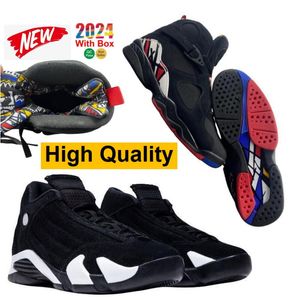 8 Playoffs 8s Panda 14s Basketball Shoes High Quality Red University Red Bred Reimagined 4s Cherry Real Carbon Fiber Men Women With Box