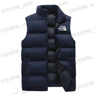 Men's Vests 2023 new winter brand clothing vest warm sleeveless jacket casual vest winter windproof jacket men's zipper down vest T231121