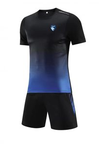 Le Havre AC Herrspårar Summer Leisure Short Sleeve Suit Sport Training Suit Outdoor Leisure Jogging T-shirt Leisure Sport Kort ärmskjorta