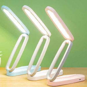 s Faltbarer wiederaufladbarer Schreibtisch Neue Ankunft USB Dimmbarer Augenschutz Lesetischlampe Tragbares LED-Licht für Home Office AA230421