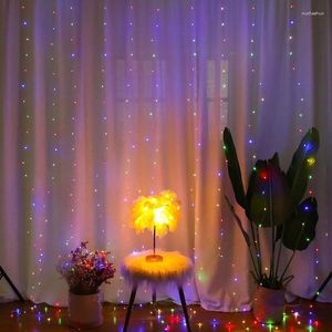 Strings String Curtain Lights 2023 Led Christmas Fairy Garden Garland Wedding Decoration Remote Control