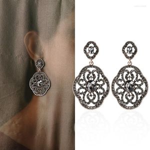 Dangle Earrings Boho Gemstone Retro Crystal Bohemia Pierced Jewelry Valentine's Day Gift For Women Girls FOU99