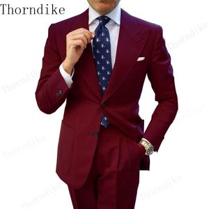 Men's Suits & Blazers Thorndike 2023 Men Slim Fit 2 Piece Prom Tuxedos Casual Business Jacket Yellow Blazer Pants For Wedding