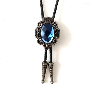 Laço amarra 5 cores Rhinestone Crown Art Bolo Tie para homens Acessórios de moda de joias femininos Calha de cowboy ocidental Presentes de casamento