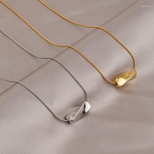 Pendant Necklaces Korea Fashion Simple High Quality Titanium Steel Irregular Geometric Twisted Necklace Gift Banquet Women Jewelry 2023