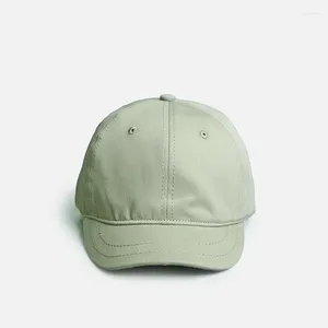 Ball Caps Solid Color Short Brim Korean Version Adjustable Men Dad Hat Spring Autumn Sun Protection Women Baseball Cap Peaked