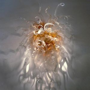 Hand Blown Glass Wall Lamps Custom Amber Transparent Color Murano Sconce Italy Design Indoor LED Light for Home Decoration 20 by 2269G