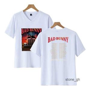 バッドバニーメンズTシャツデザイナーTシャツun verano sin ti bad bunny半袖女性男性ベーシックトップカップルティーバッドバニーシャツ7w3r8