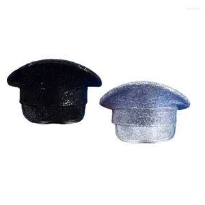 Berretti Capitano Yacht Marinaio Cappello da sposa Paillettes Accessorio per costume blu marino Puntelli cosplay marini da donna