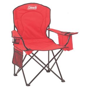 Camp Furniture Camping Chair with Built In 4 Can Cooler Red folding chair camping chairs 231120