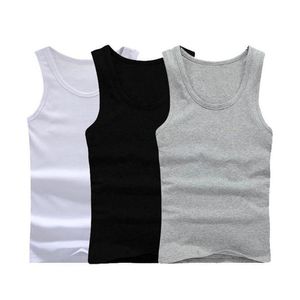 Canottiere da uomo Mens 3 pezzi / lotto 2021 Estate Slim Fit Cotton Solid Underwear Men Quality Casual Sleeveless Tee Pack Of Drop Delivery Dhadl