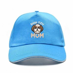 Ball Caps Shih Tzu Mom Funny Cute Dog Owner Dog Mommy Gift Hat Bill Hat Personalizzato Cotone Euro regolabile BRIM BRIM BASIC SOLID FIBILL H J230421