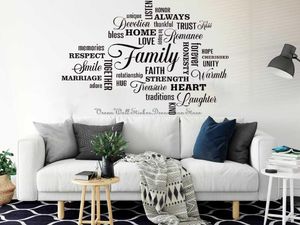 Wall Stickers About Family Gifts For Home Living Room Bedroom Creative Calligraphy Text Decorative Art Decal Mural