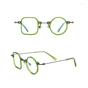 Montature per occhiali da sole Belight Optical Fancy Acetato Quadrato con forma rotonda Uomo Donna Vintage Retro Occhiali da vista Montatura per occhiali 85700