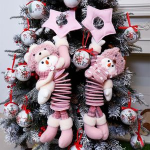 Decorações de Natal Rosa Brinquedo de Pelúcia Elf Boneca Decoração de Árvore Haning Bonecas Decoração de Casa Presentes de Família para Meninos e Meninas 231120