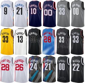 Printed Basketball Man Women Cameron Johnson Jersey 2 Mikal Bridges 1 Dorian Finney-Smith 28 Harry Giles III 14 Lonnie Walker IV 8 City Shirt Association Top Quality