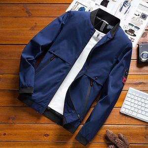 メンズジャケット春と秋のスタンディングカラー大型サイズの韓国語韓国語バージョンカジュアルな汎用性のあるベースバの卸売