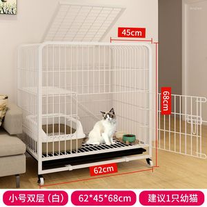 Cat Carriers -selling Cage Villa Super Free Space Two-story Indoor Home With Toilet House And Katten Kooi