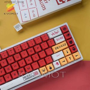 Tastiere KYOMOT 138 tasti EVANGELION-02 Copritasti EVA Seconda macchina Dye PBT XDA Profilo per Cherry MX DIY Layout Ducky Tastiera meccanica Q231121