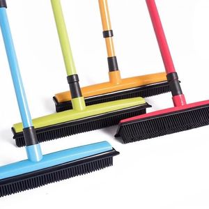 Varredores de push manue push broom telescópica multifuncional borracha mágica besom limpador de pêlos de remo de pêlos de pó de pó de pó de pó de pó de pó de pó de mop