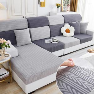 Chair Covers Jacquard Sofa Cushion Cover Knitted L-Shaped Corner Couch Seat Protection Function Slipcover Removable And Washable