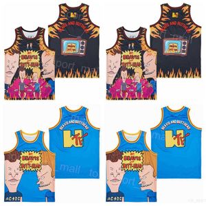 Movie Basketball Film Beavis and Butt-Head Jerseys Do America The House Down 1996 College For Sport Fans Breathable Stitched Team Retro Pullover High School Shirt