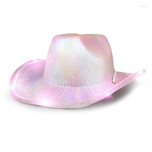 Basker ledde cowgirl party hattar cowboy hatt rolig cosplay röda kostymer bykerberets