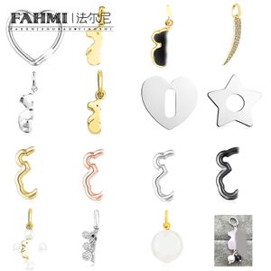 FAHMI Light luxury heart-shaped star hollow bear black pepper full diamond pendant Special gifts for Mother Wife Kids Lover Friends