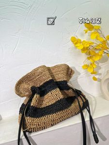 Luxury designer straw lucky bag Women's holiday summer travel Beach bag clutch cross-body bag Fashion beach shoulder bag Handbag Style bag