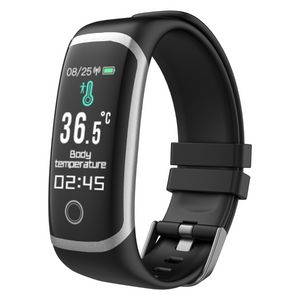 T4 WearFit Connected Bracciale Smart Bracciale Measure di temperatura Smart Men Donne Impianto di fitness Fitness Tracker