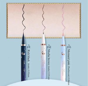 Combinazione ombretto/liner Flower Knows Matita eyeliner glitter rosa Moonlight Sirena Eyeliner resistente al sudore, a prova di sbavature, impermeabile e molto fine 231120