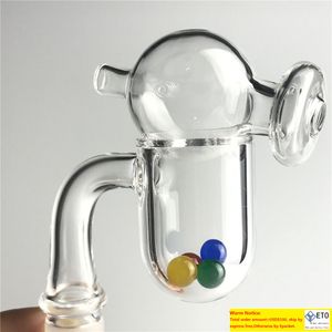 25mm 3mm Thick Beveled Quartz Banger Carb Cap with 10mm 14mm Round Bottom Rocket Head Colorful Terp Pearl Glass Ball Caps Nail