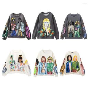 Women's Hoodies ZR Women Sweatshirts 2023 Fashion Cotton Plush Girls Print Casual Female O Neck Chic Pullovers Tops