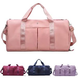 Lyxiga Lululemens Womens Lu Duffle Clutch Bags 10a Quality Designer Stora Shop Tote Axelväska Mens helgen Travel Bagage Väskor Fashion Crossbody Canvas Handväskor