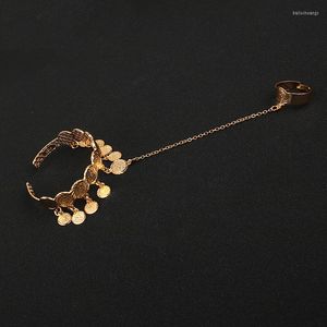 Bangle Baby Bracelet с кольцом арабский дубай монета подвесной золотой подарок для детей роскошные украшения в браслетах мода