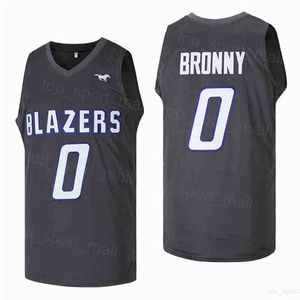 High School Basketball Sierra Jame Bronny Jerseys 0 Men Moive University Pullover For Sport Fans broderi och sy alternativt svarta lag andningsbar färg