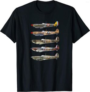 Magliette da uomo Supermarine Spitfire Is A British Fighter Aircraft T-Shirt Manica corta Casual Cotton O-Collo Camicia da uomo Harajuku