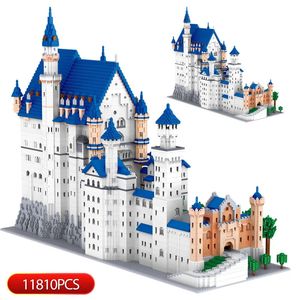 الكتل 11810 PCS Mini City Swan Stone Castle Building Builds World Architecture Bricks Tears Toys for Children For Children 231121