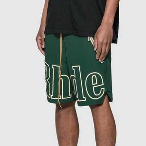 Roupas de grife curtas casuais Trend Brand Rhude Pill Zipper Shorts High Street Casual Capris Verão Esportes Masculinos Calças de Basquete Casais Joggers Roupas Esportivas Soltas