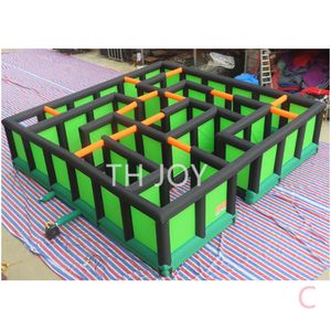 9x9x2m Oxford Delivery outdoor activities inflatable maze outdoor portable oxford inflatable haunted house for kids and adults