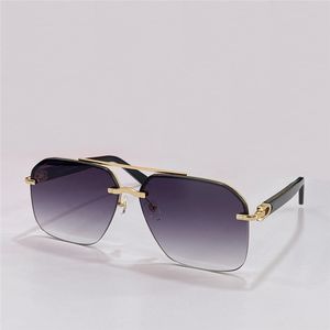 Verkauf einer modischen Design-Sonnenbrille 0276S aus Metall, halbrandlos, unregelmäßige randlose Linse, einfacher und vielseitiger Stil, hochwertige Sommer-Outdoor-UV400-Schutzbrille