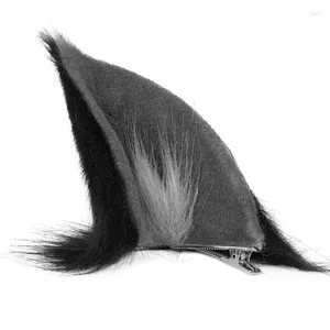 Articoli per feste Forcina per orecchie di lupo Cosplay Cartoon Duckbill Clip Copricapo Mollette per capelli di colore grigio per adulti unisex