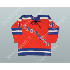 Özel Gerry Pinder San Diego Mariners Hokey Jersey Yeni Top Dikişli S-M-L-XL-XXL-3XL-4XL-5XL-6XL